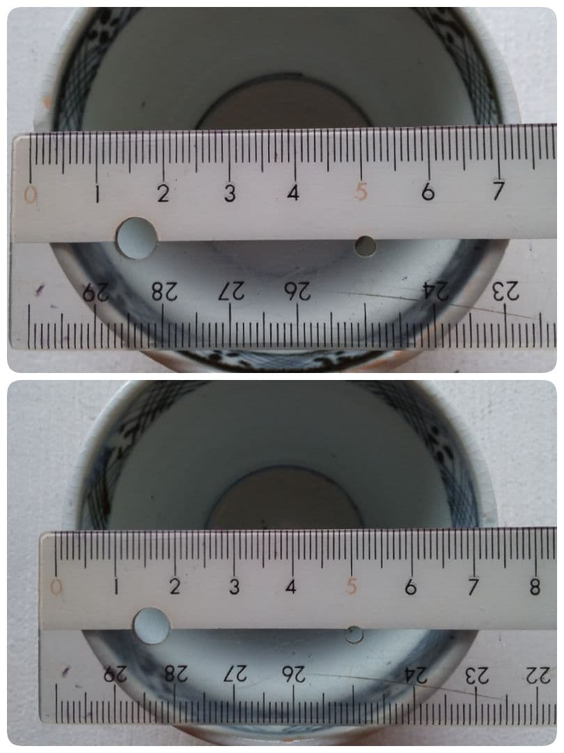 アジサイ (？) の図 蕎麦猪口 蕎麦ちょこ そば猪口 ４客 ①