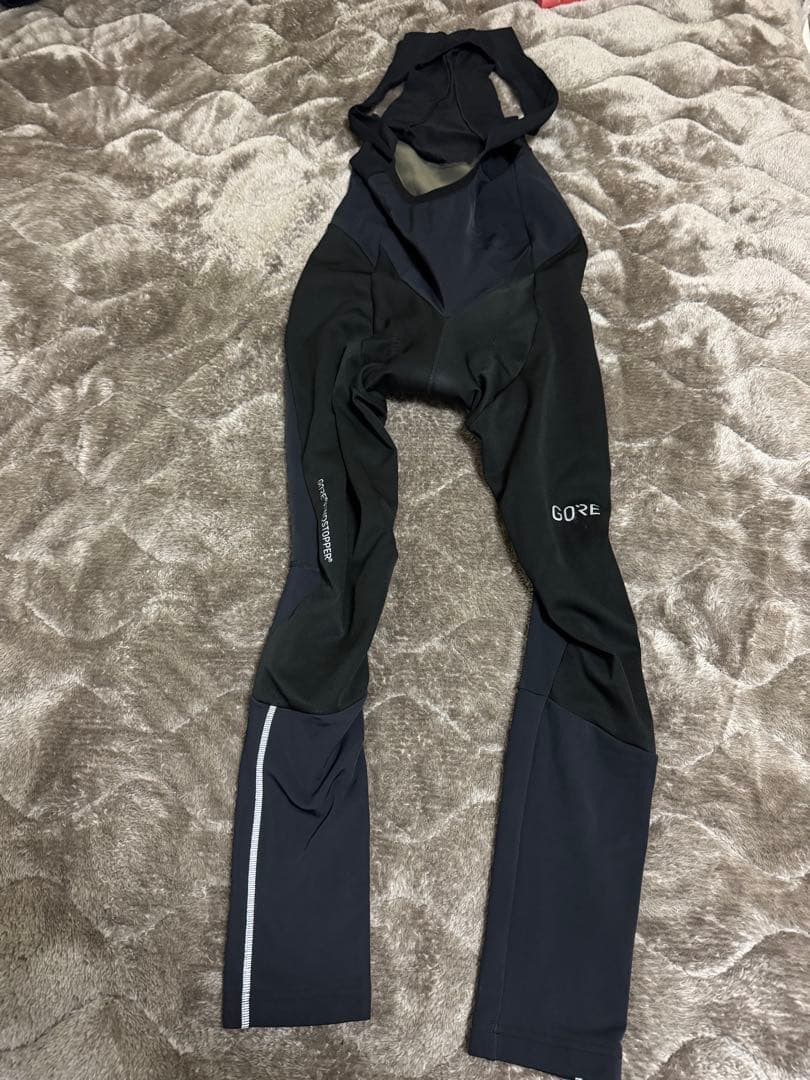 GORE ウィンドストッパー機能付き ビブタイツ 裏起毛 Sサイズ