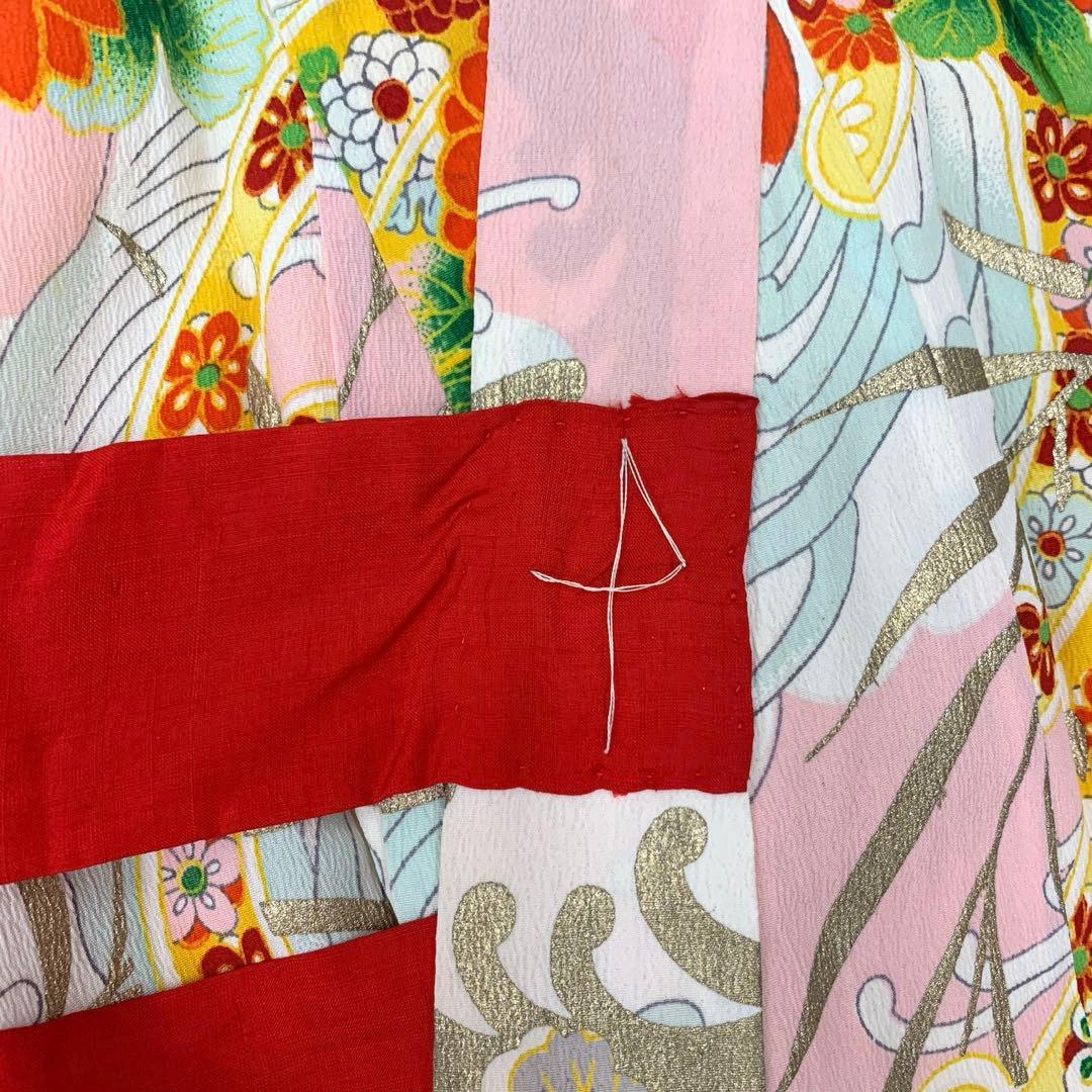 507agu49□七五三 7歳 セミアンティーク 女児 着物のみ□美品