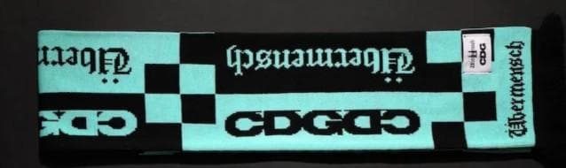 CDG×G-DRAGON CHECKERED STOLE mint/black