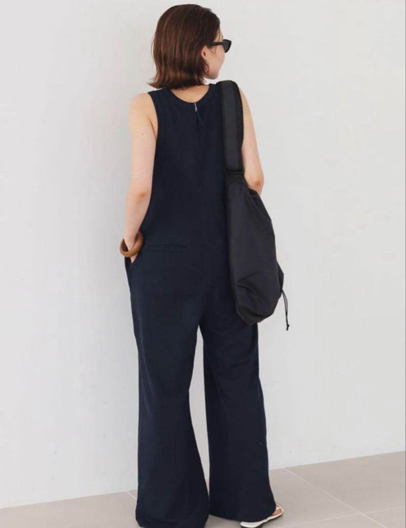 SLOBE IENA＊24ss完売コットンクレーターオールインワン黒36