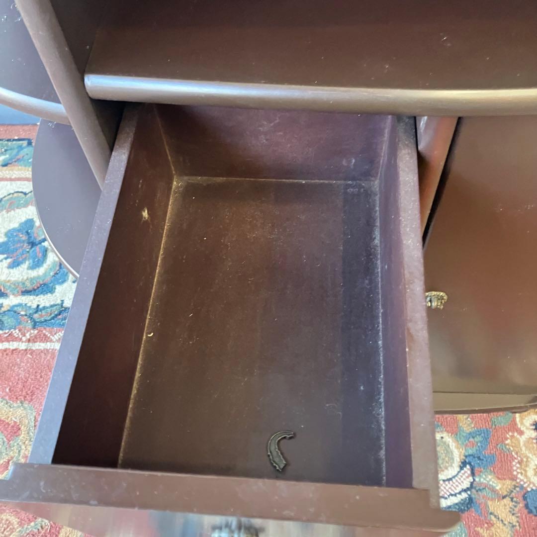 北欧レトロ オーバル型 木製サイドボード 飾り棚 古家具 古道具 ビンテージ