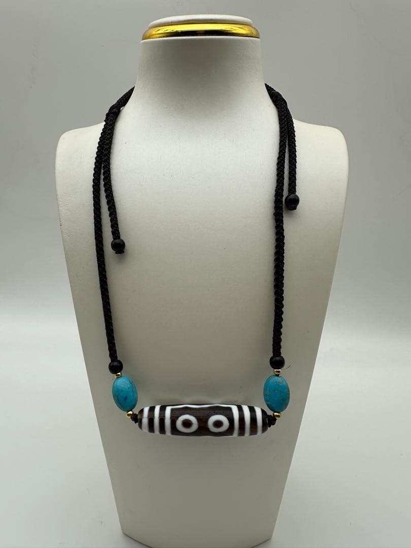 ☆天然石☆ 蔵伝 チベット 五眼天珠 古美術品 古董品 旧家蔵出 稀少珍品