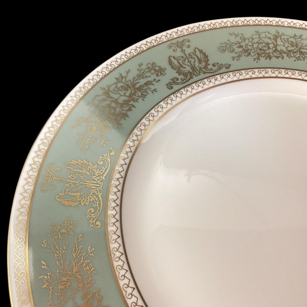 【美品】ウェッジウッド コロンビア セージグリーン ディナープレート 2枚セット