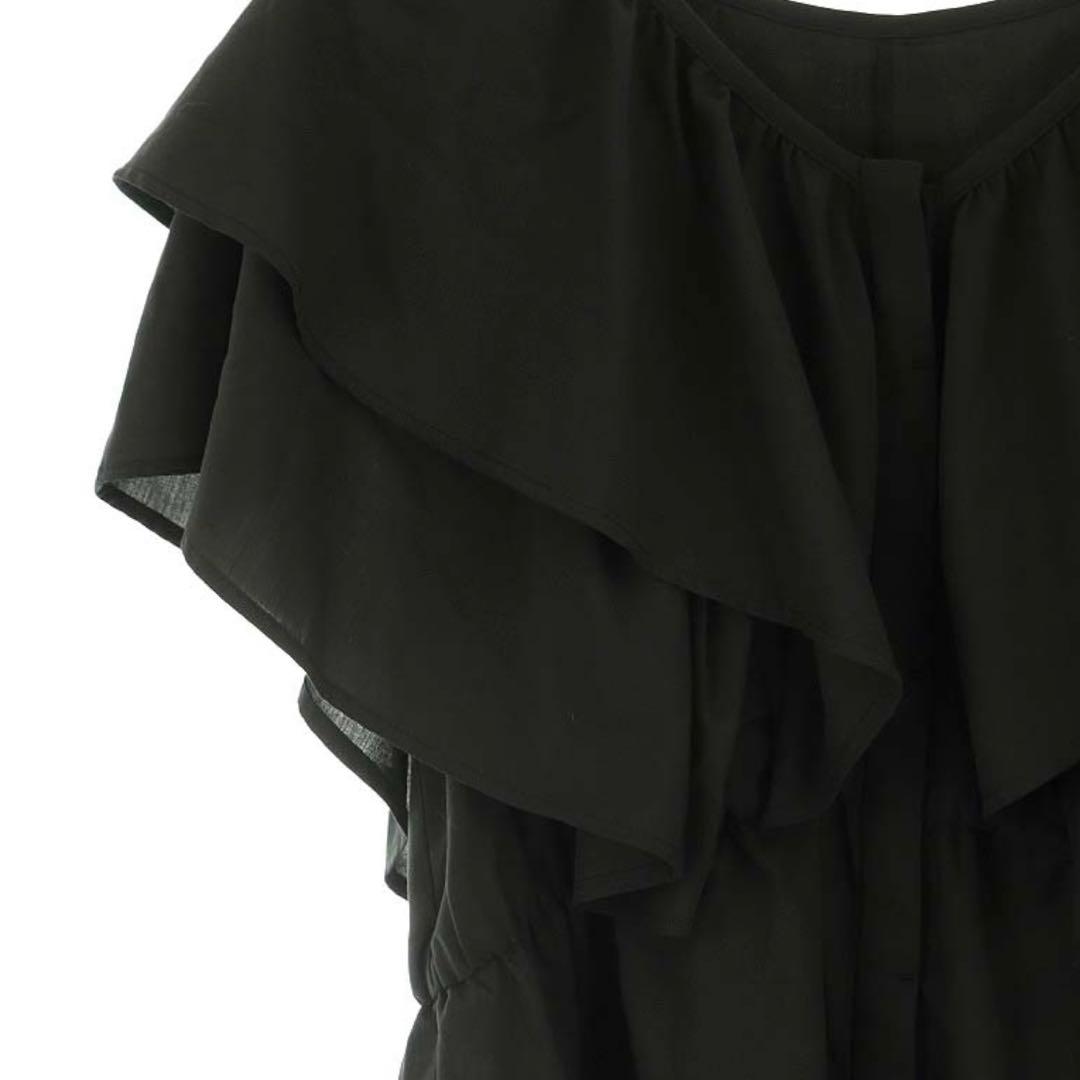 美品　ガリャルダガランテ　フリルブラウス　半袖　ブラック　フリーサイズ