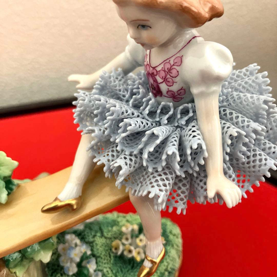 ジッツェンドルファ　陶器人形　シーソー姉妹