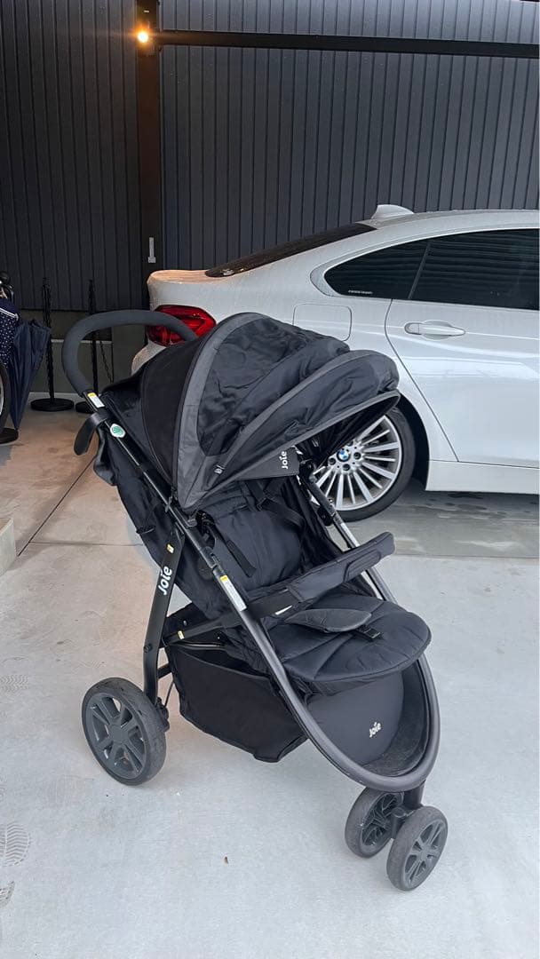 Joie ブラック ベビーカー リクライニング機能付ミッドナイトブラック