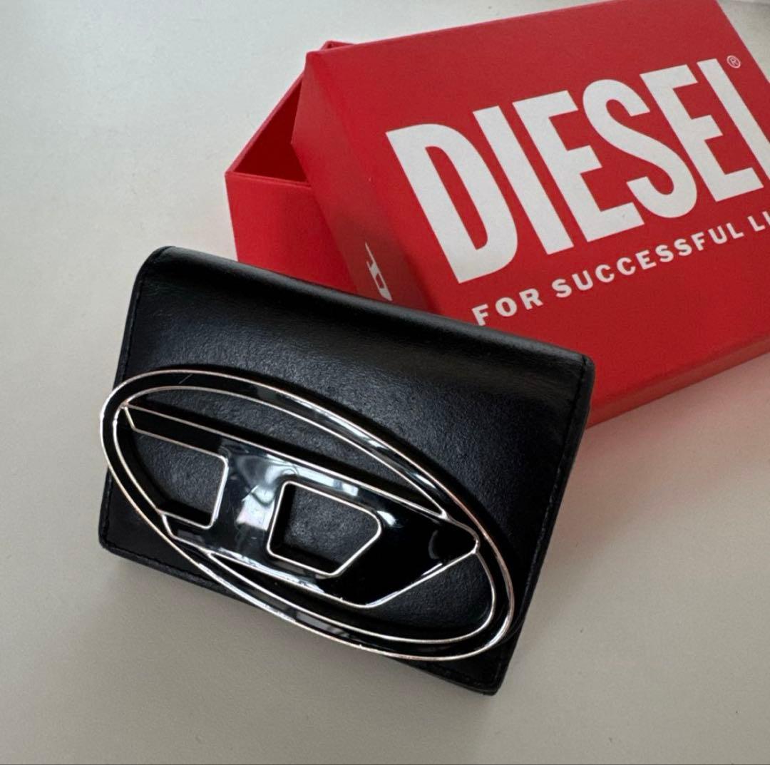 DIESEL 黒 折りたたみ財布