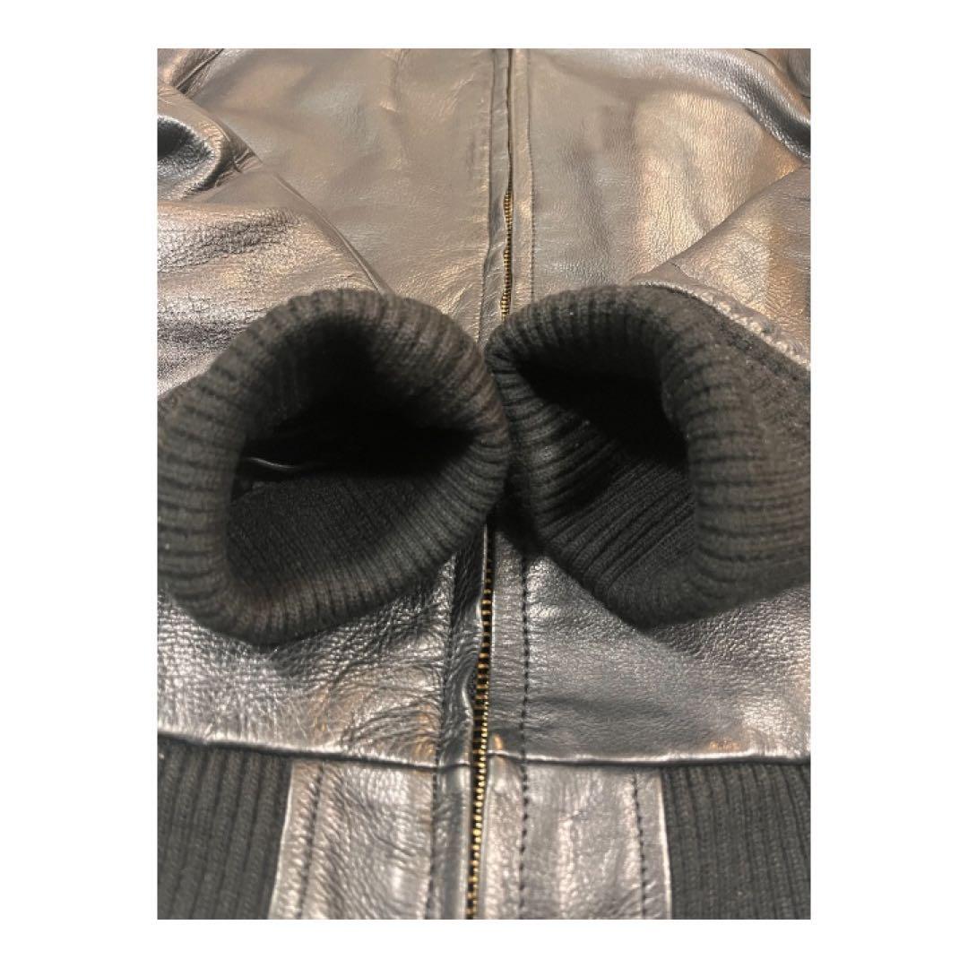 63Leathers 牛革 レザージャケット ブラック XXL 本革 メンズ