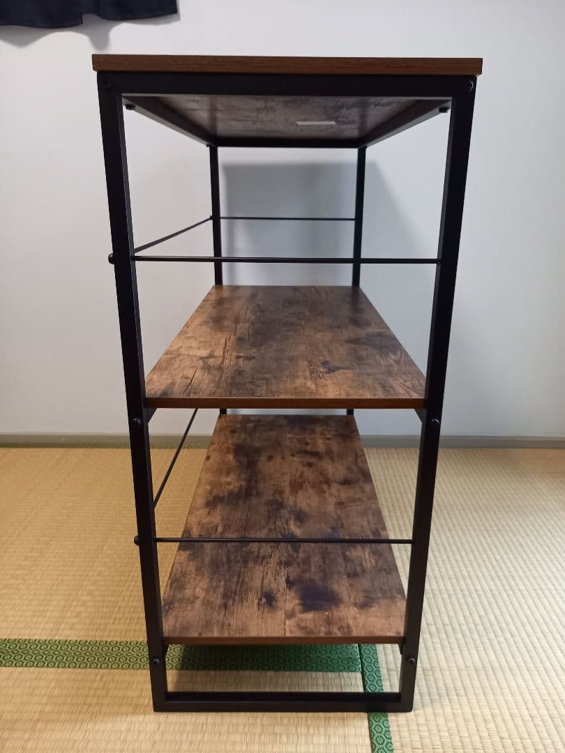 ニトリ　木目調ラック 3段 ヴィンテージスタイル