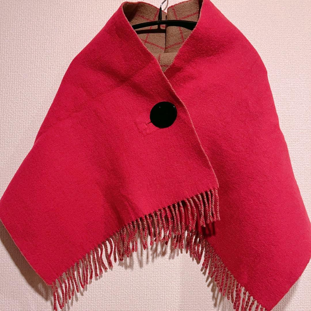 ヴィヴィアンウエストウッド ピンク ストール ポンチョ マフラー リバーシブル