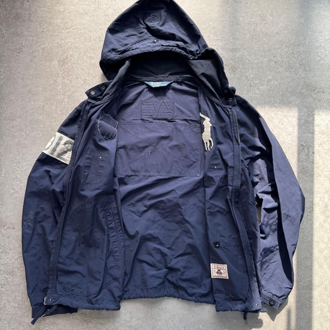 希少サイズ XL ポロバイラルフローレン ナイロンパーカー ネイビー 星条旗