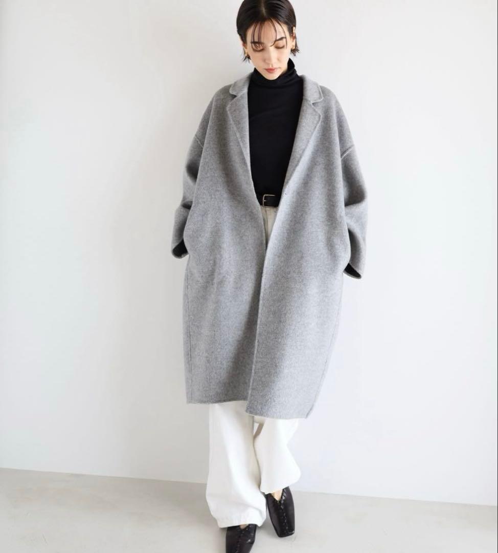 【極美品】大人気 evernavyエバーネイビー リバーロングコクーンコート M