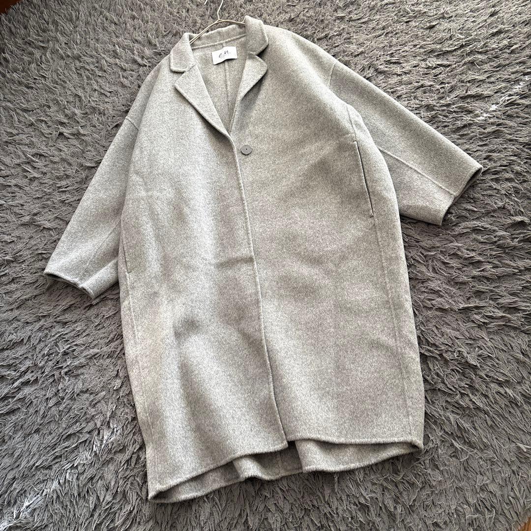 【極美品】大人気 evernavyエバーネイビー リバーロングコクーンコート M