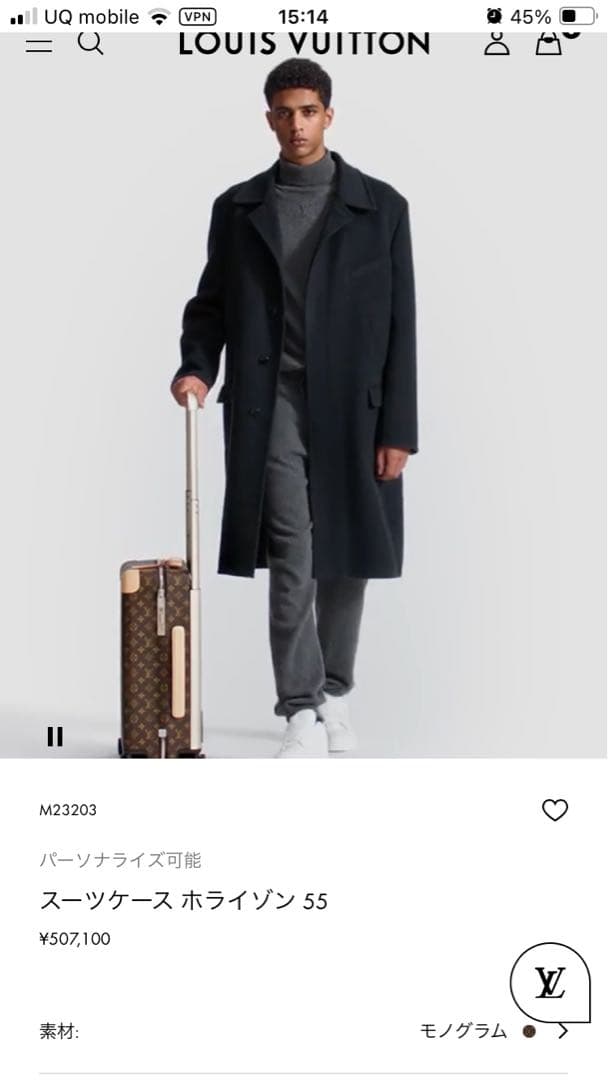 ルイヴィトン　ホライゾン55 キャリケース