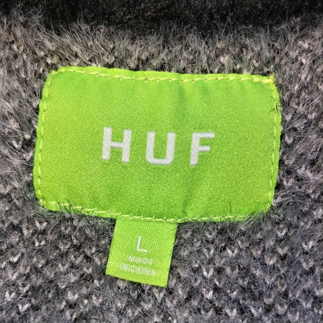 h73【人気Lサイズ】ハフ♤たばこ　ビックロゴ　カーディガン　最高デザイン