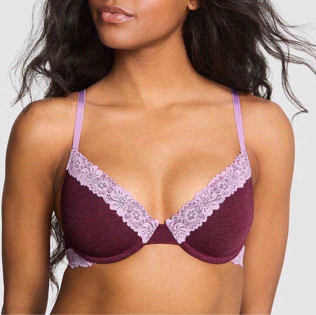 ヴィクトリアシークレット PINK ブラジャー&Tバックショーツ 34DD・M