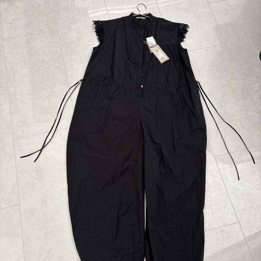 【今期　タグ付き新品】カレンソロジー コットンレースオールインワン　黒