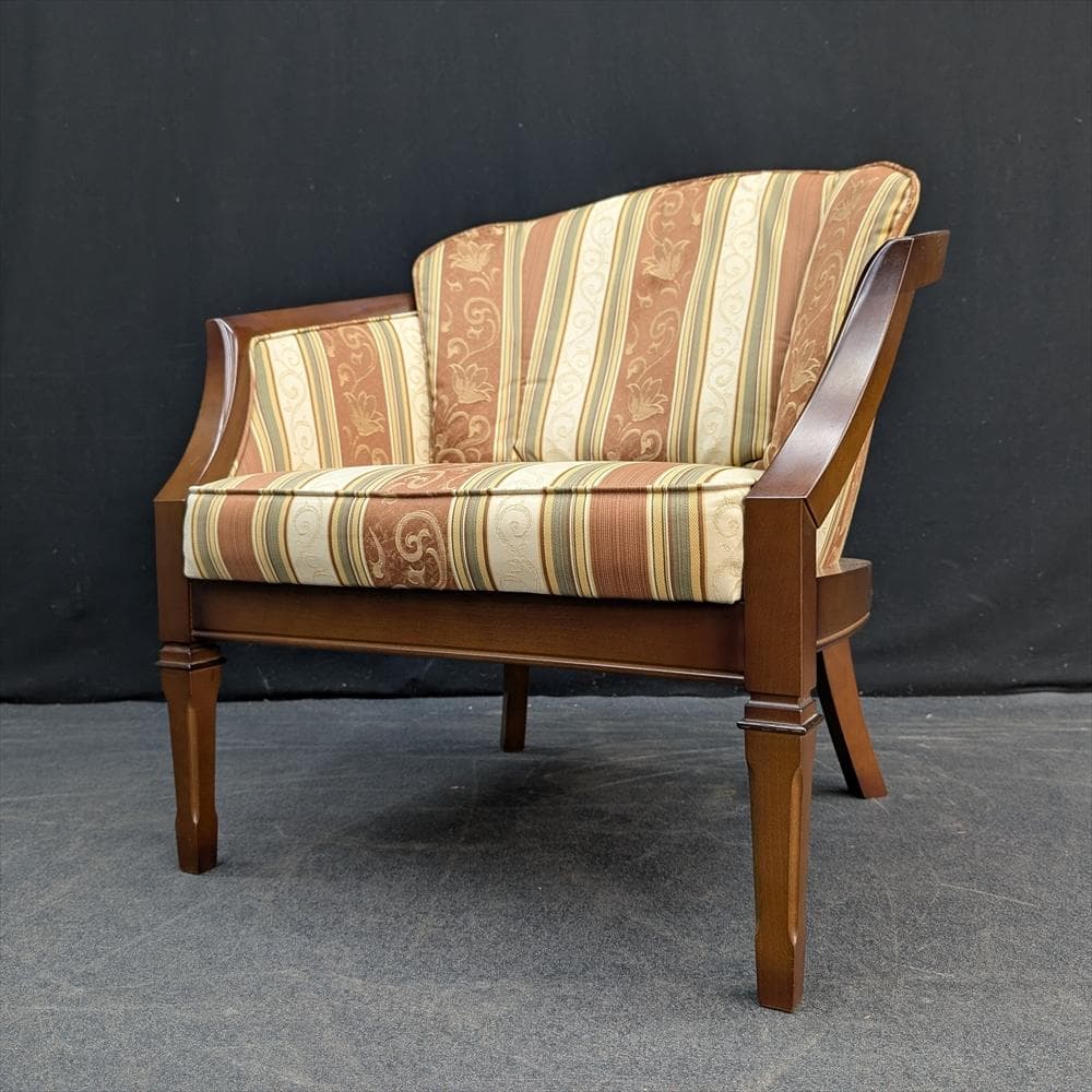 美品　マルニ　地中海　1人掛けソファ　シングルソファ　1P　リビング　天然木