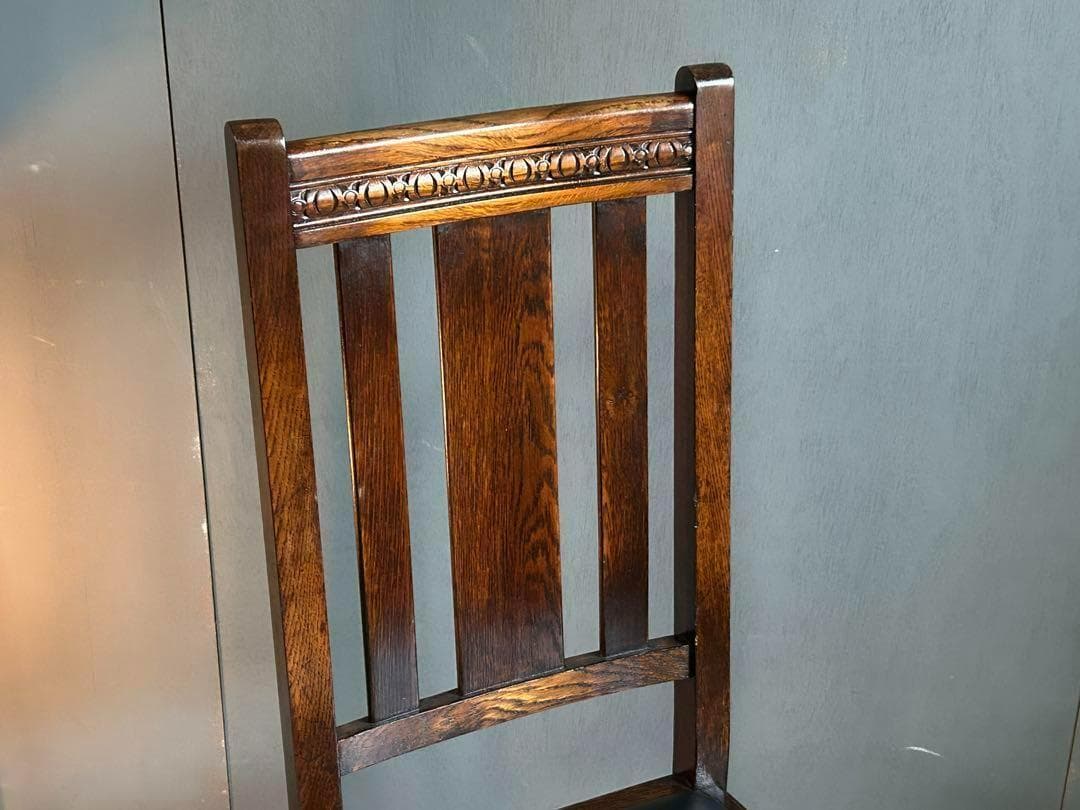 ②　英国　イギリス　ロイズアンティークス　ハイバックチェア　高浮き彫り　GY