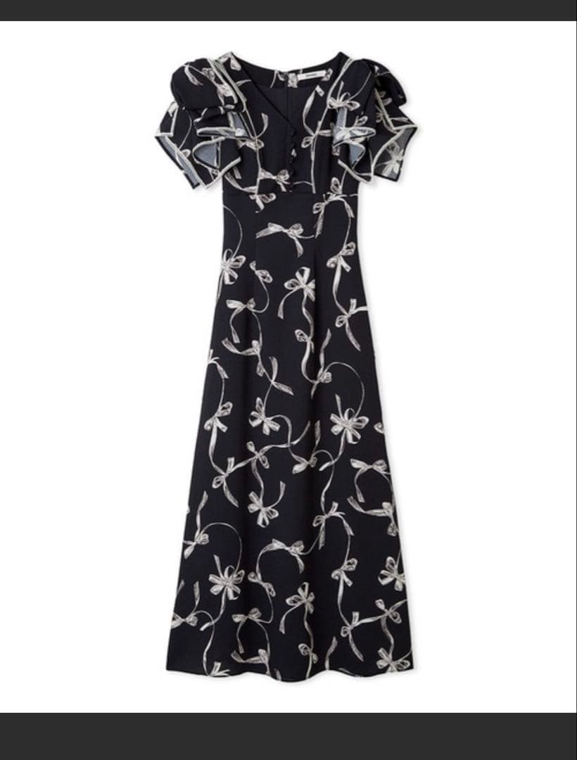 正規品　新品未使用タグ付き！SNIDEL リボンプリント ワンピース　スナイデル