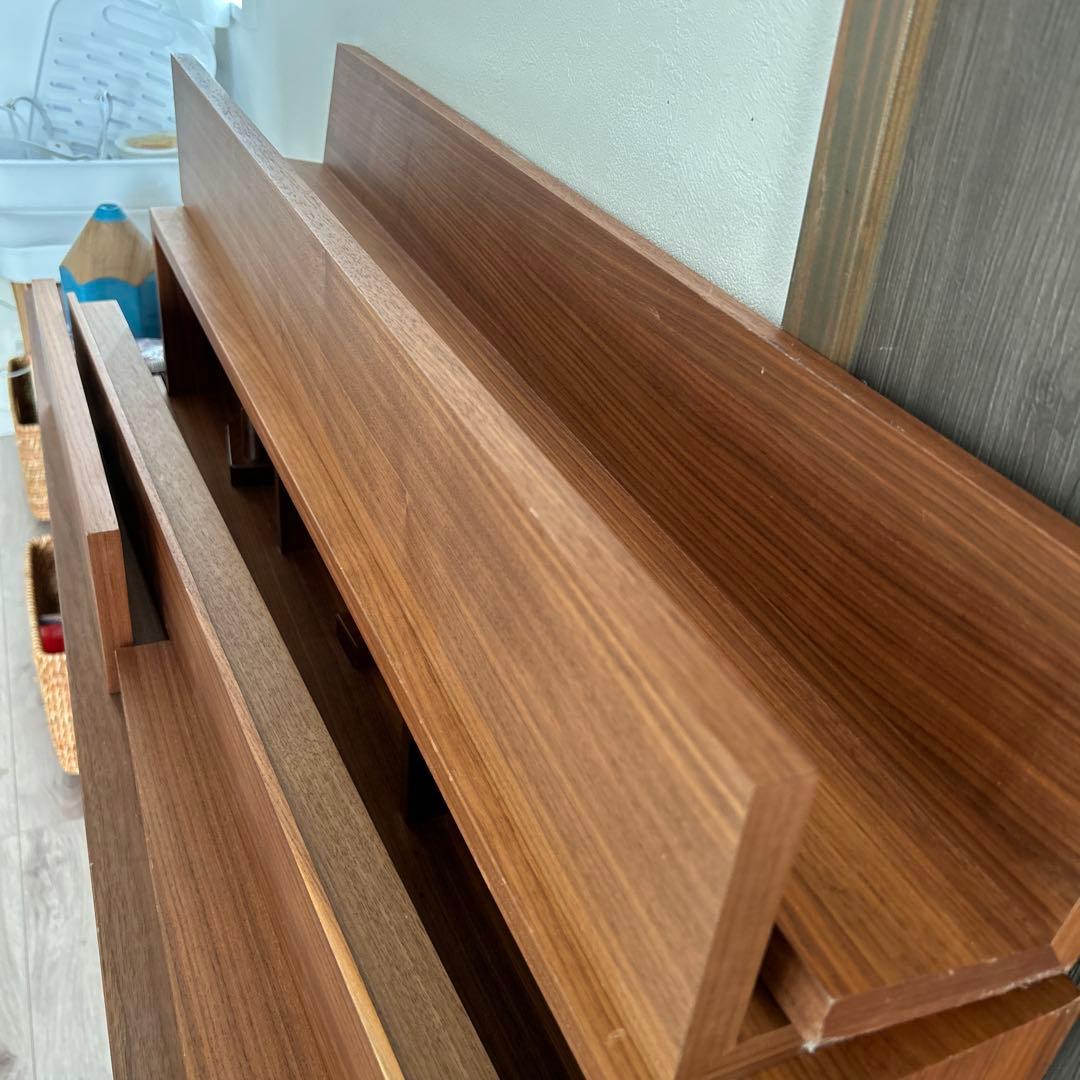 無印良品⭐︎ウォールナット⭐︎スタッキングシェルフ⭐︎壁につけられる家具⭐︎ピンあり