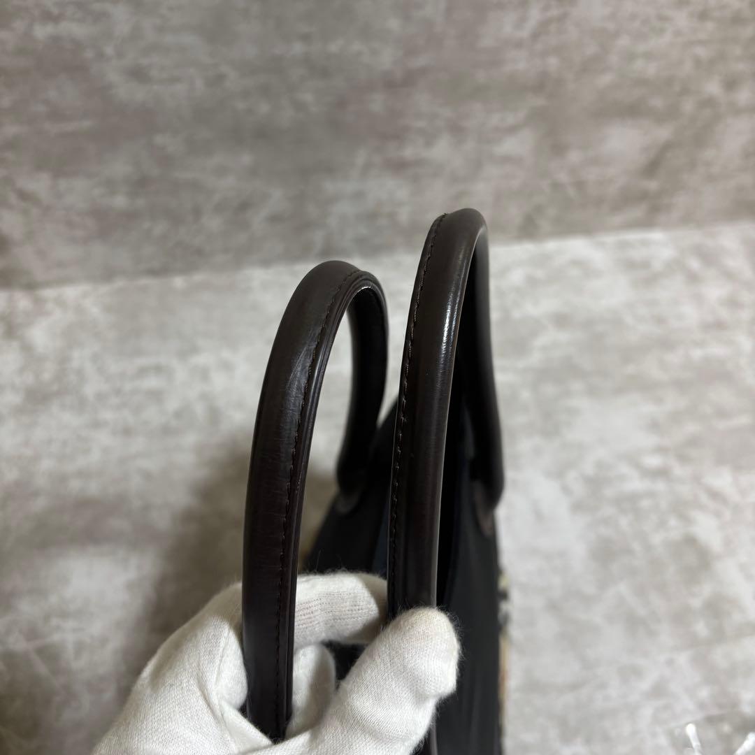 I190 美品✨バーバリーブルーレーベル　トートバッグ　ノバチェック　ブラック