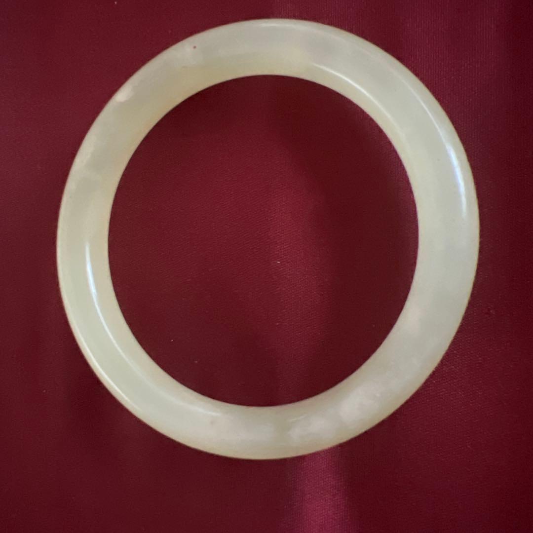 翡翠風の石 ブレスレット 直径約8.5cm