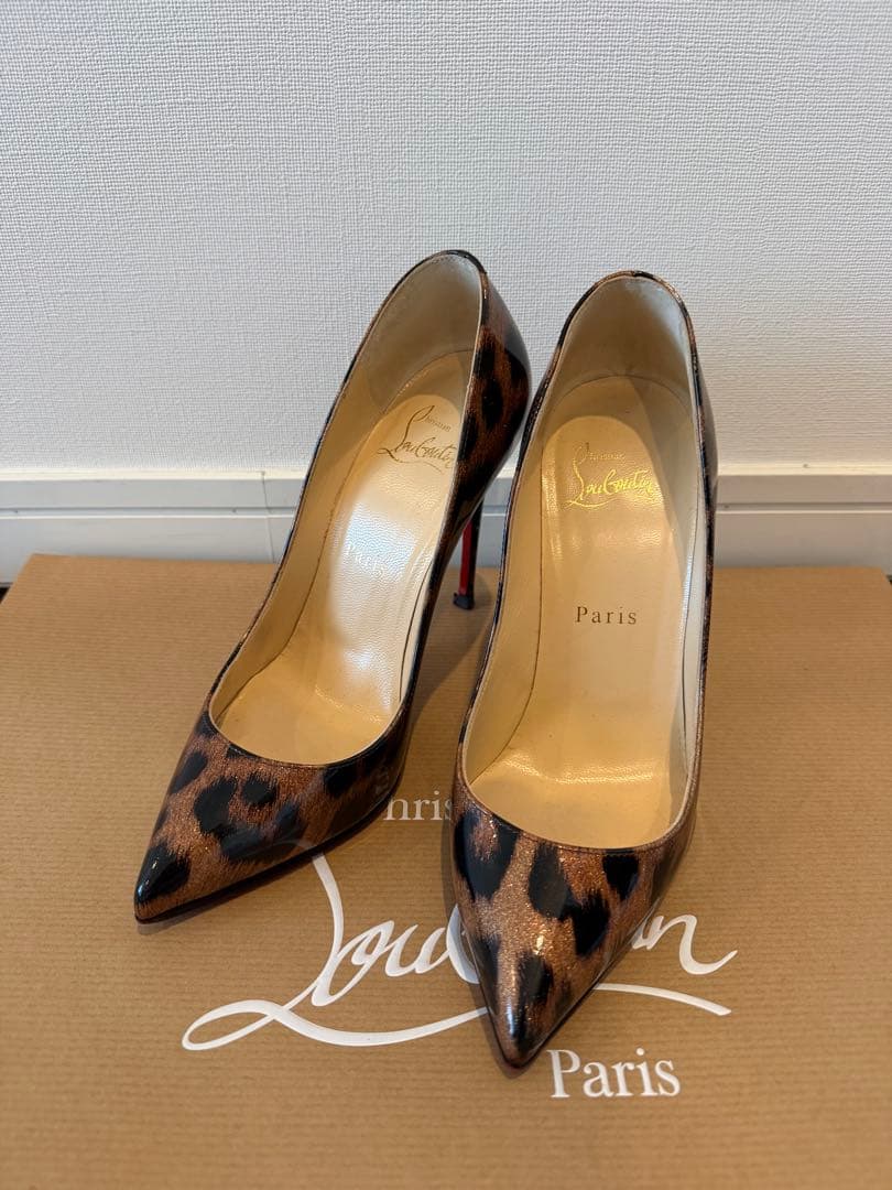 美品！Christian Louboutin レオパード36サイズ　ヒョウ柄