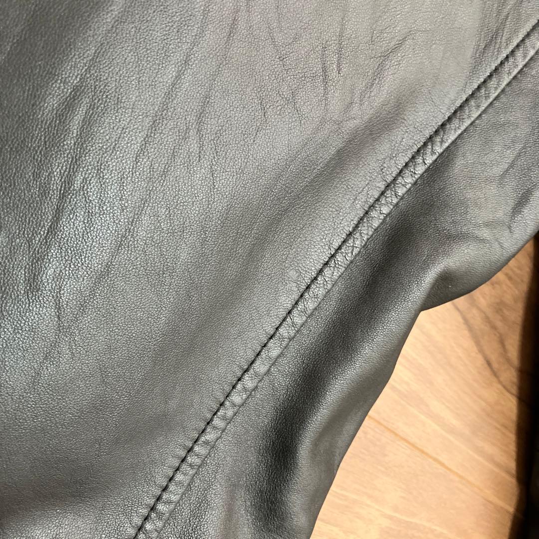 ナノユニバース　レザージャケット　革ジャン　羊革