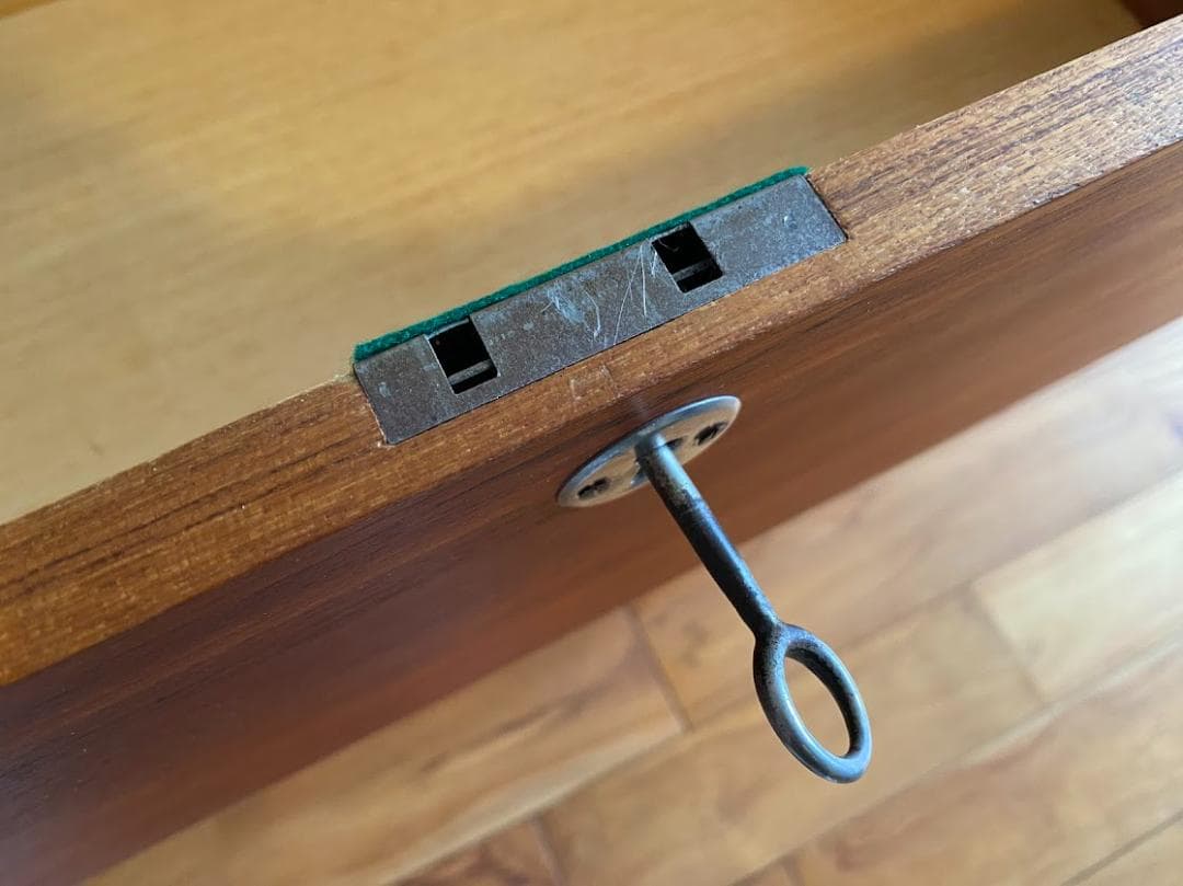 1960-70s ヴィンテージ サイドテーブル ボックス キー付 仕上済