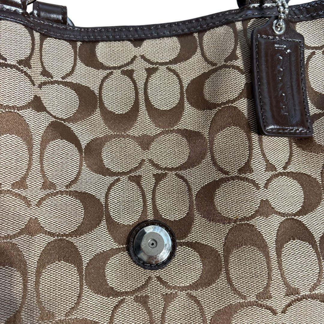 美品 COACH シグネチャー 2wayハンドバッグ トート F17402