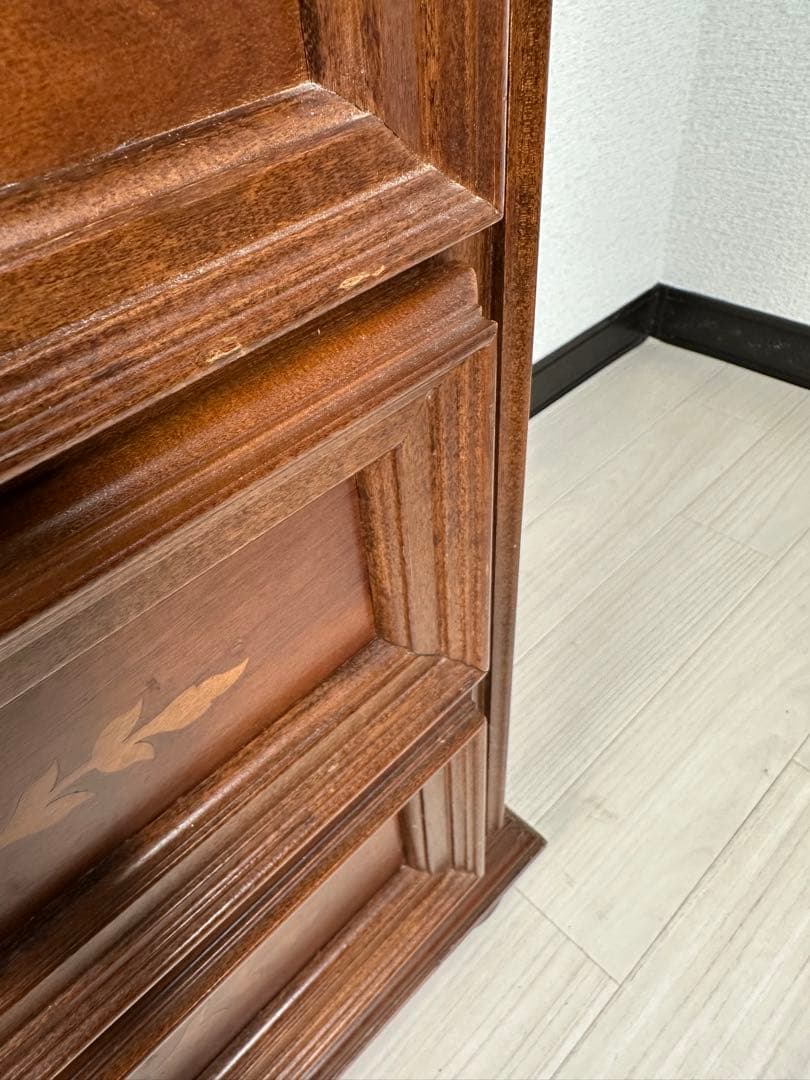 輸入家具 イタリア TEL台 電話台 チェスト 3段 象嵌 ロココ調 ※i4※