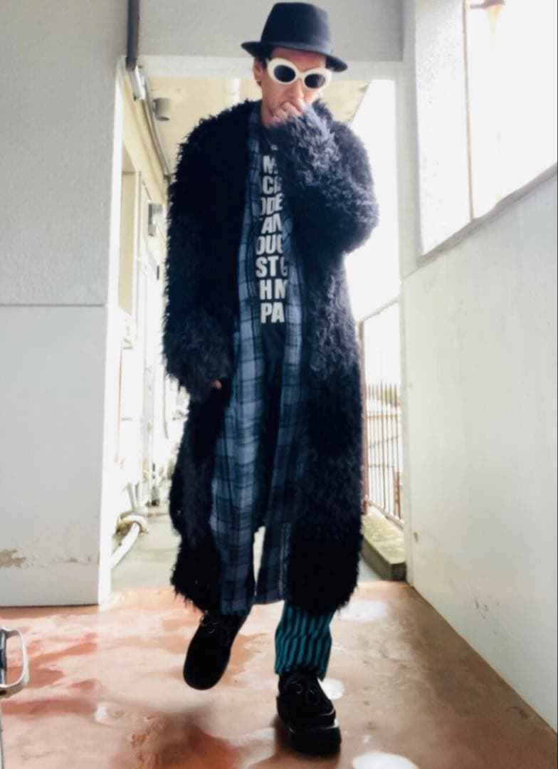 LAD MUSICIAN シャギーファーロングカーディガン 46