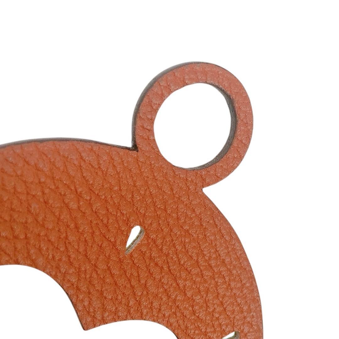 極美品✨エルメス　プティアッシュ サークルイン ハート　チャーム　キーホルダー