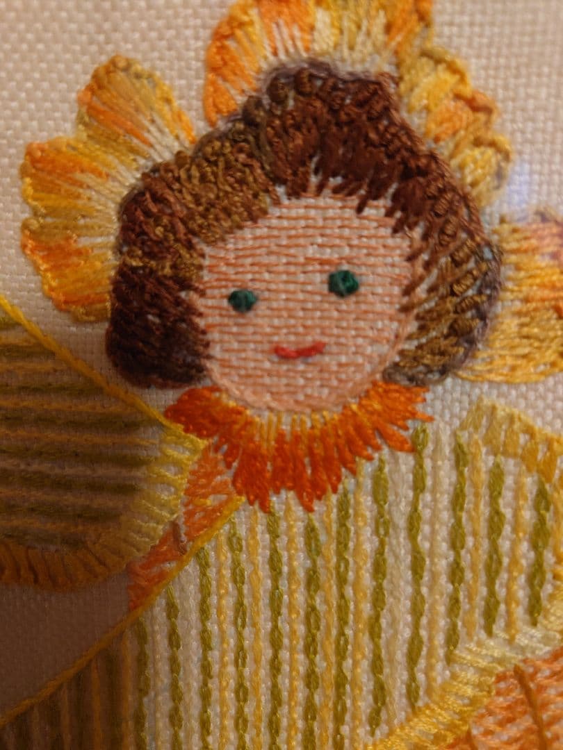 刺繍作品　額付き