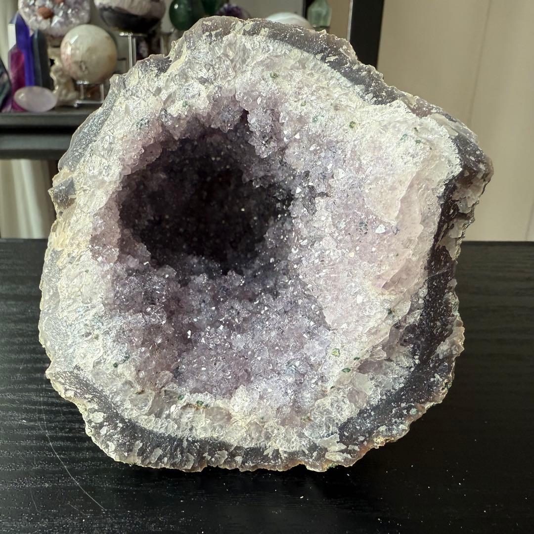 天然石アメジストのドーム　置物　鉱物NO.122403