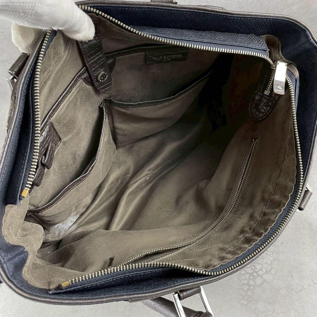 ペッレモルビダ 2WAYトートバッグ キャピターノ クロコ型押し レザー A4