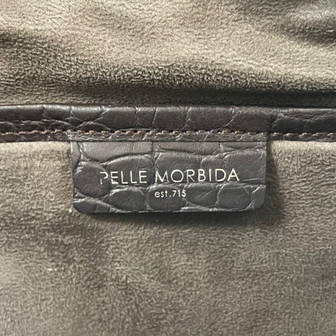 ペッレモルビダ 2WAYトートバッグ キャピターノ クロコ型押し レザー A4