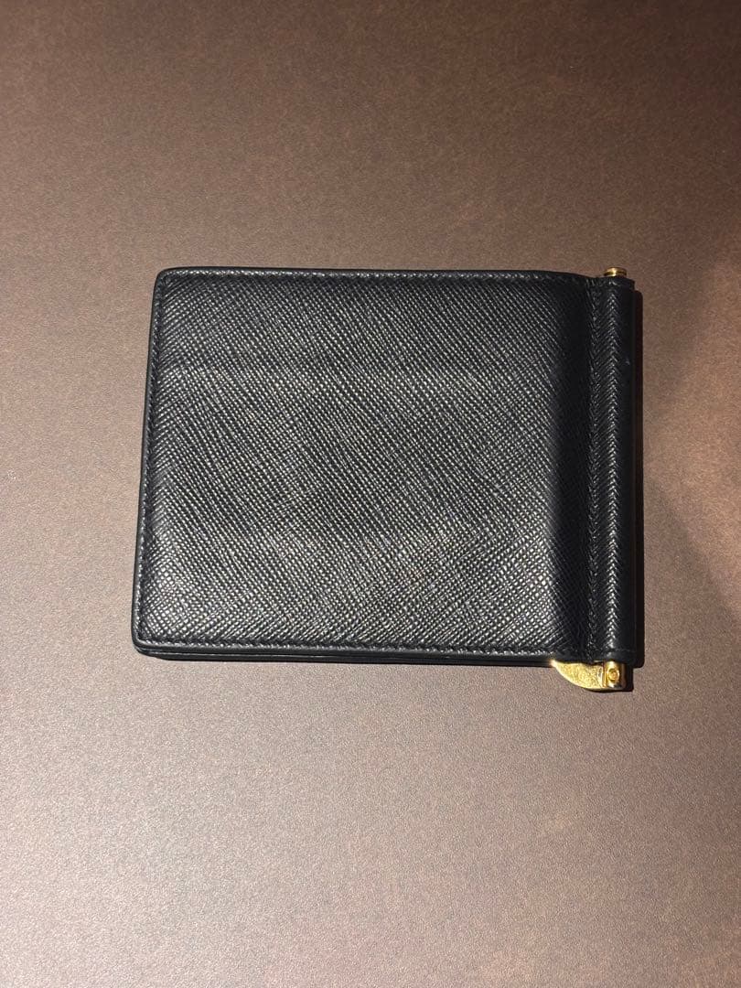 PRADA(プラダ) サフィアーノ マネークリップ 黒