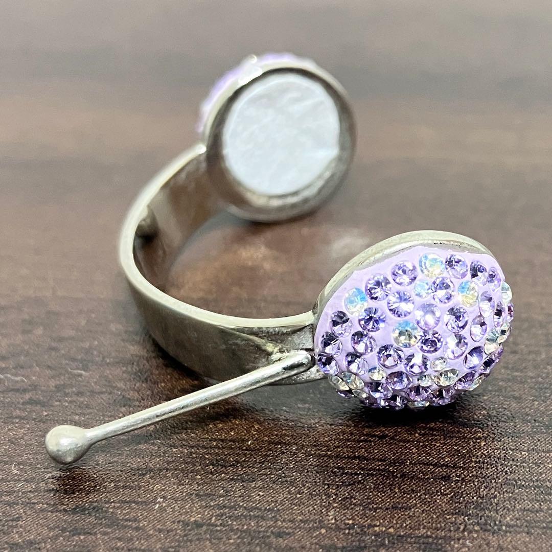 スワロフスキー Happy Duck ハッピーダック DJ パープル