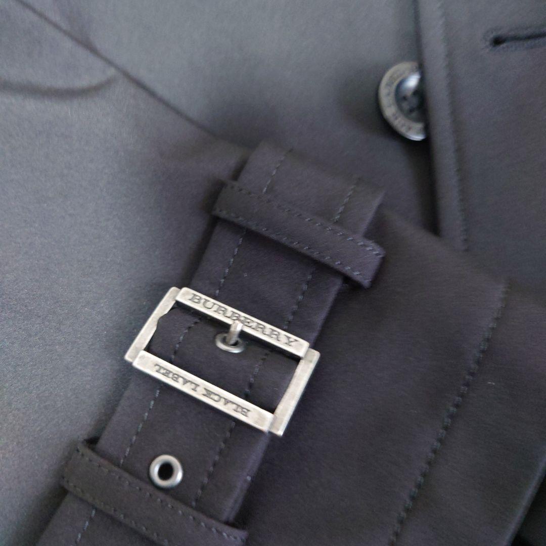 バーバリーブラックレーベル　ステンカラーコート　ノバチェック　ベルト付