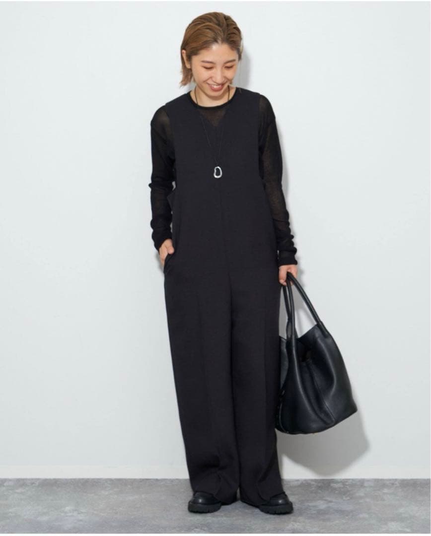 未使用　Plage オールインワン　サロペット　ブラック　３４