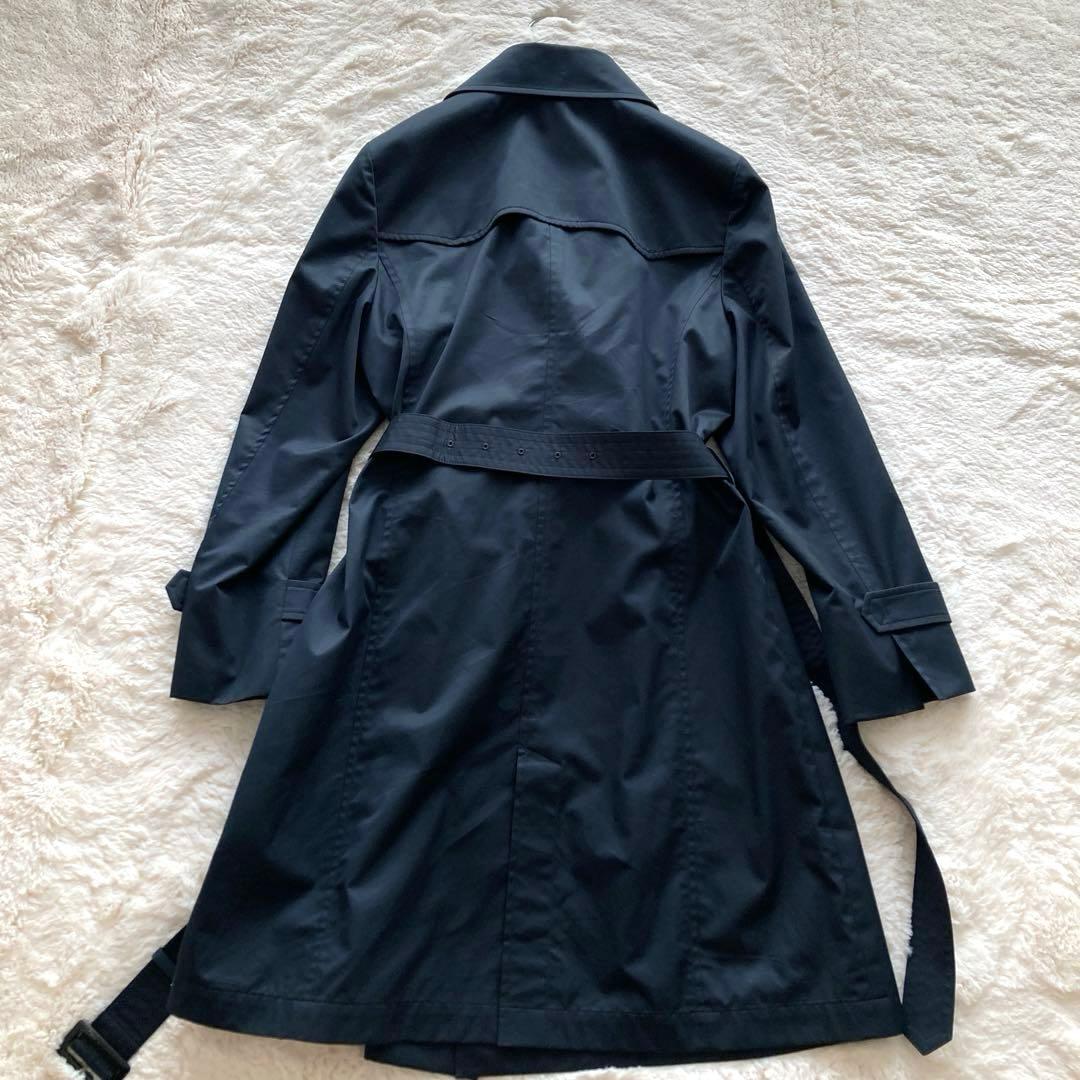 【極美品】23区 定番ネイビー トレンチコート 大きいサイズ 44 ベルト