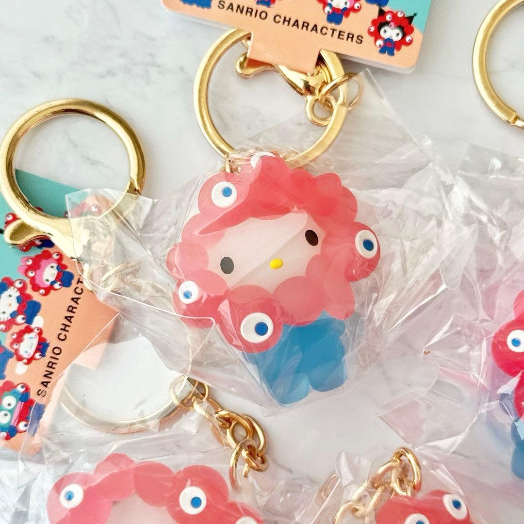 ミャクミャク　サンリオ 立体マスコット クリア　６点セット　クリアカラー