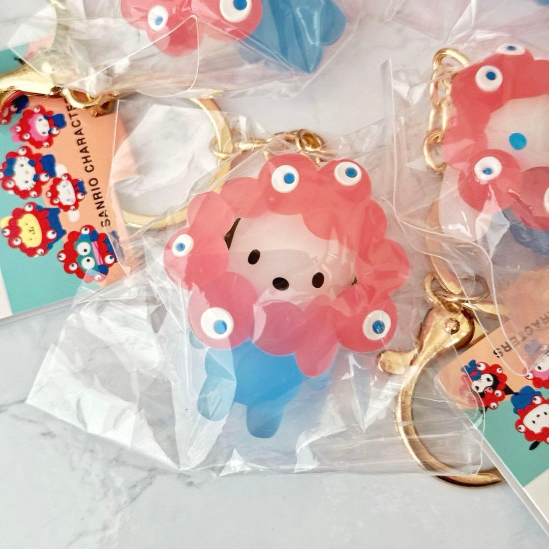 ミャクミャク　サンリオ 立体マスコット クリア　６点セット　クリアカラー