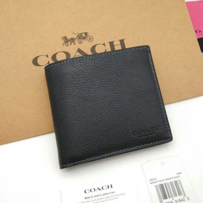 新品　COACH　折り財布　二つ折り財布　メンズ　人気の小銭入れ付き