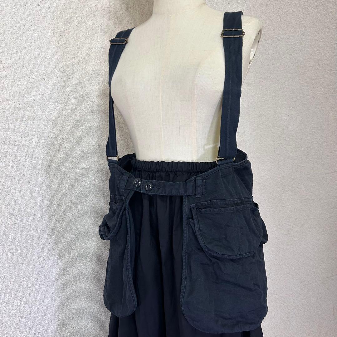 M6918【入手困難】デニムダンガリー ジャンパースカート ティアードスカート