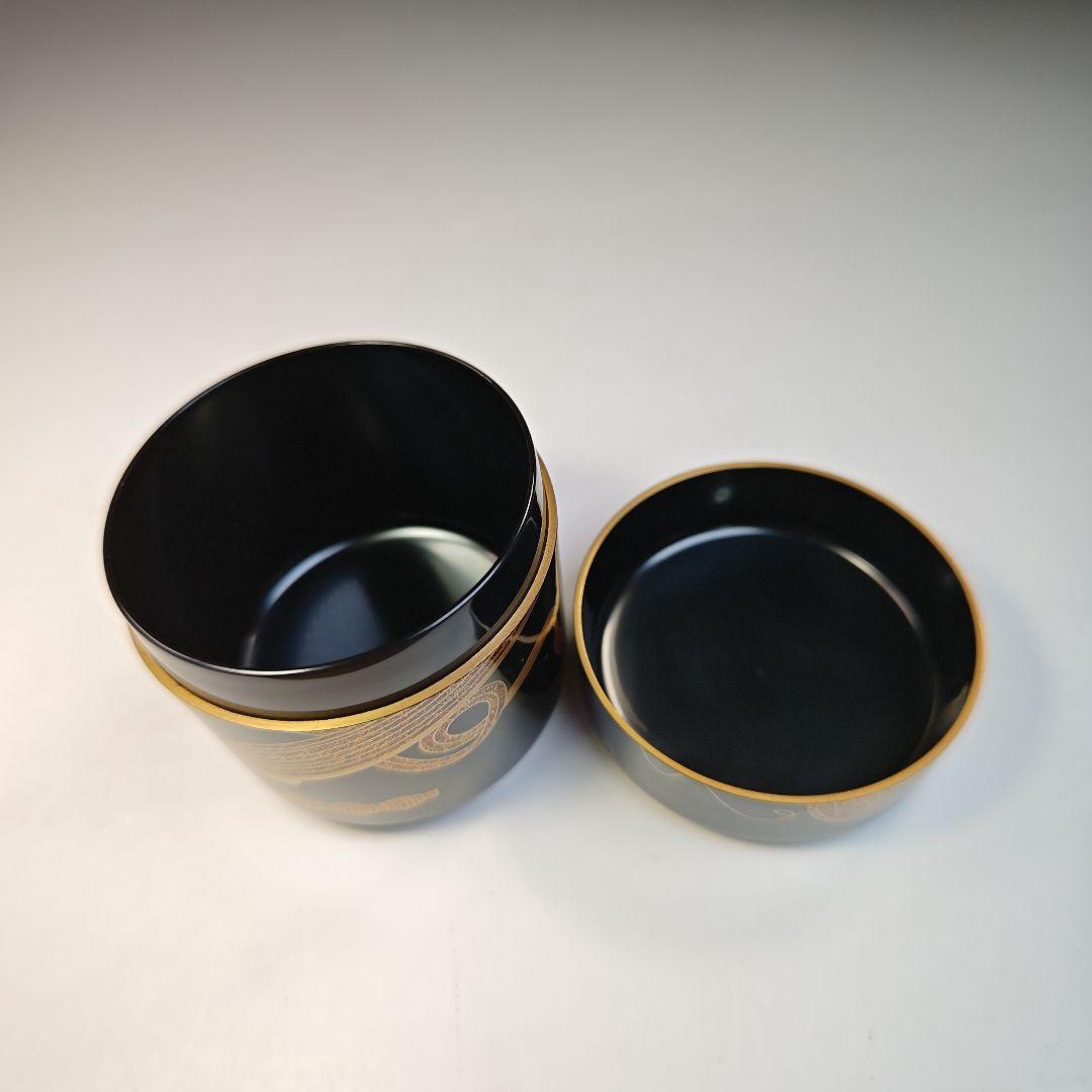 イ420 棗『漆専堂　岡本漆園作』『金梨地楽器蒔絵　棗　共箱』茶道具