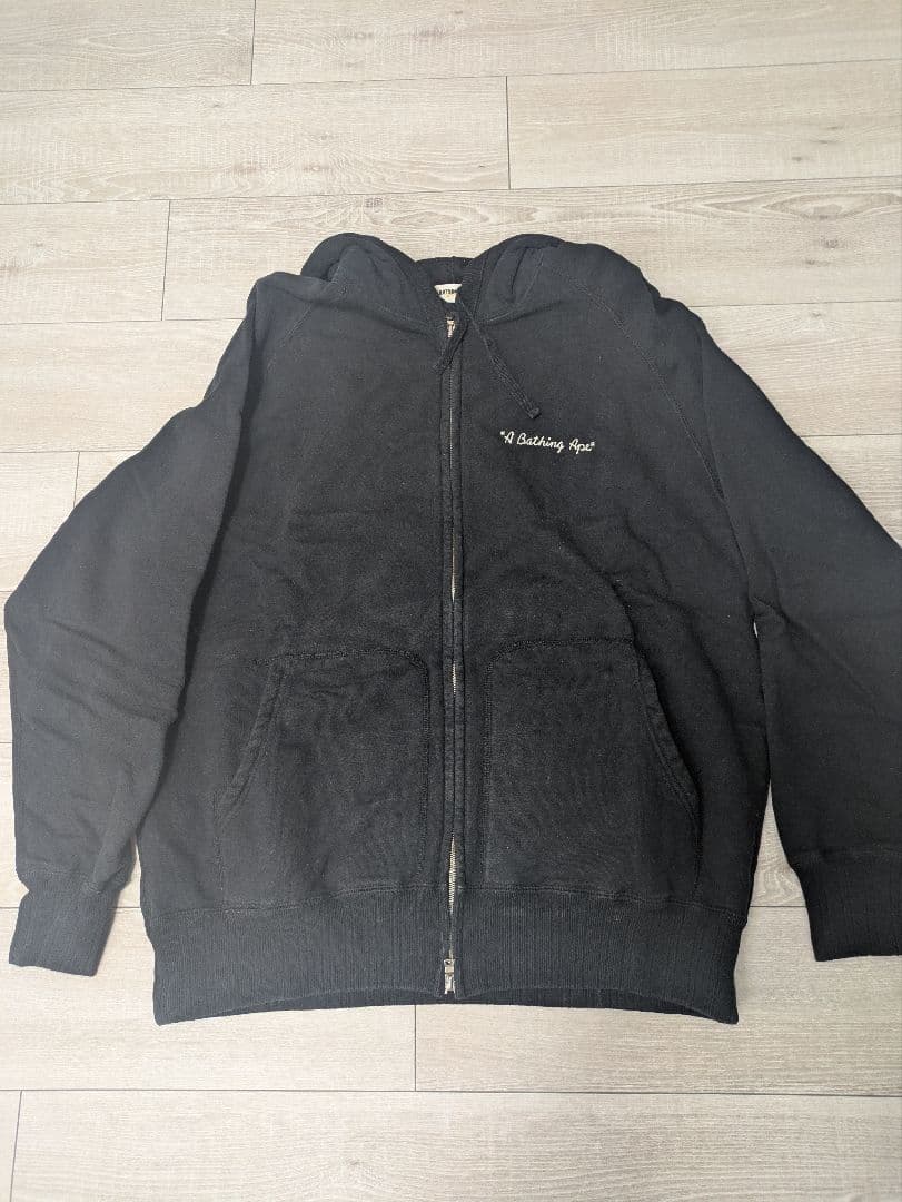 む*。様 A BATHING APE ブラック ジップアップパーカー